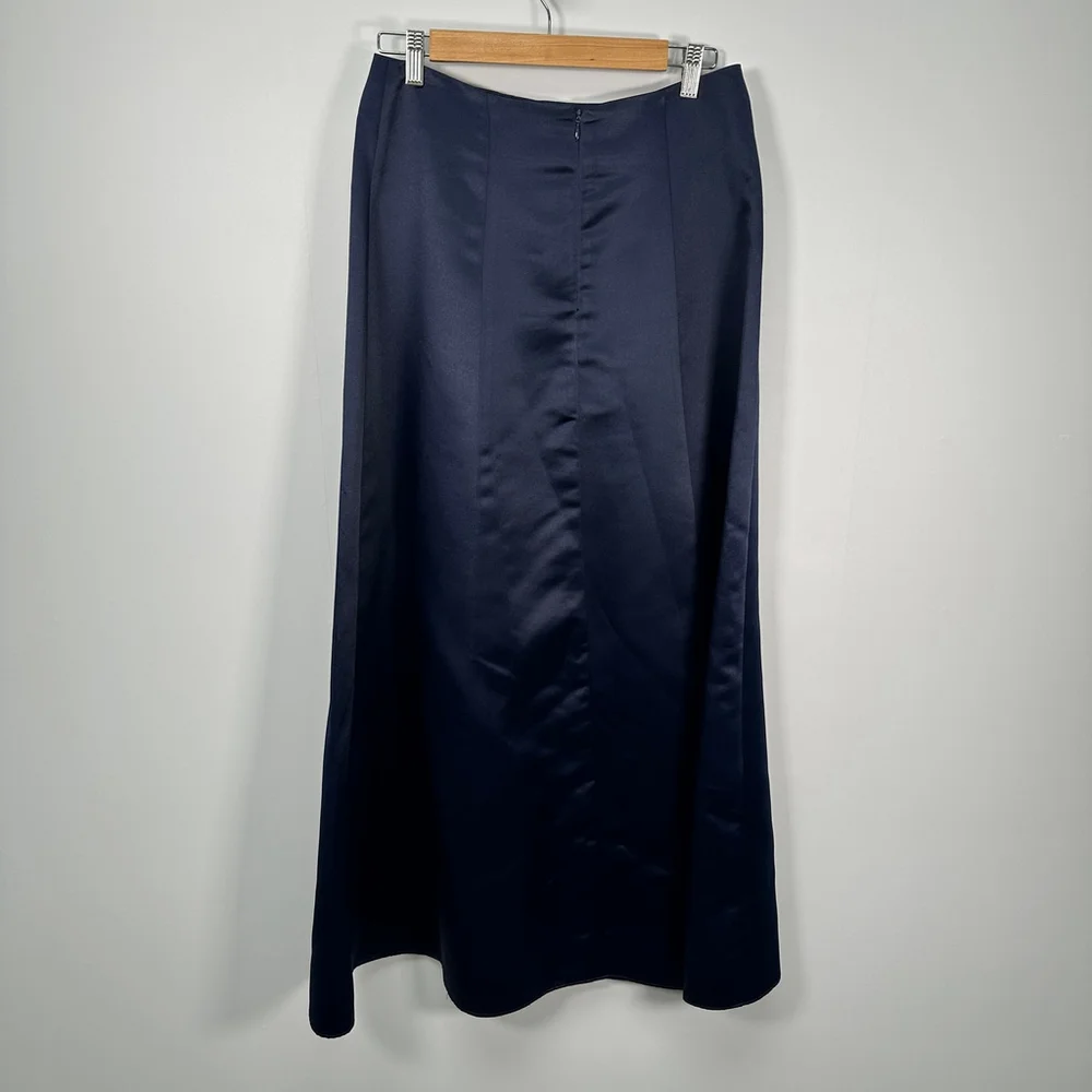 Y2K Navy Blue 2 Piece Formal Skirt & Halter Top 7 - Picture 3 of 9